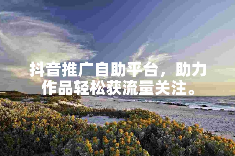 抖音推广自助平台，助力作品轻松获流量关注。