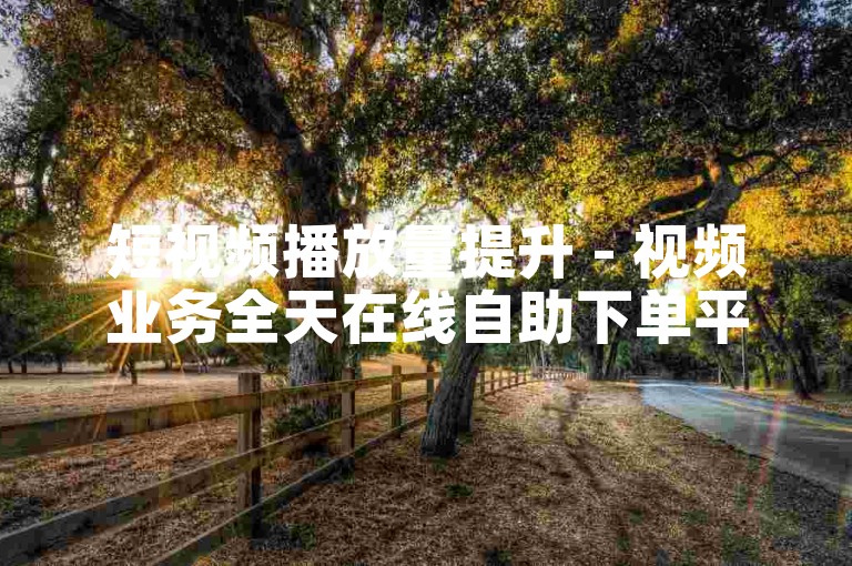 短视频播放量提升 - 视频业务全天在线自助下单平台免费