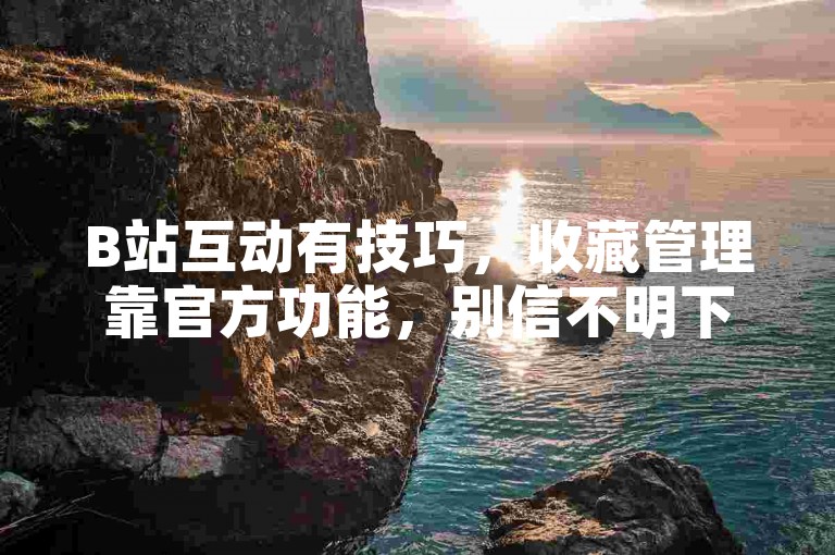 B站互动有技巧，收藏管理靠官方功能，别信不明下载。