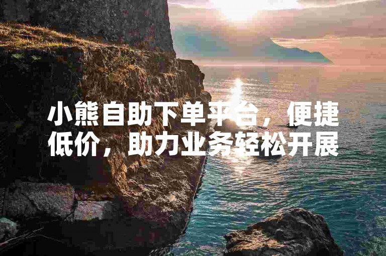 小熊自助下单平台，便捷低价，助力业务轻松开展。