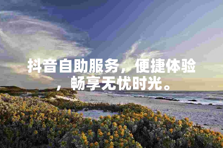 抖音自助服务，便捷体验，畅享无忧时光。