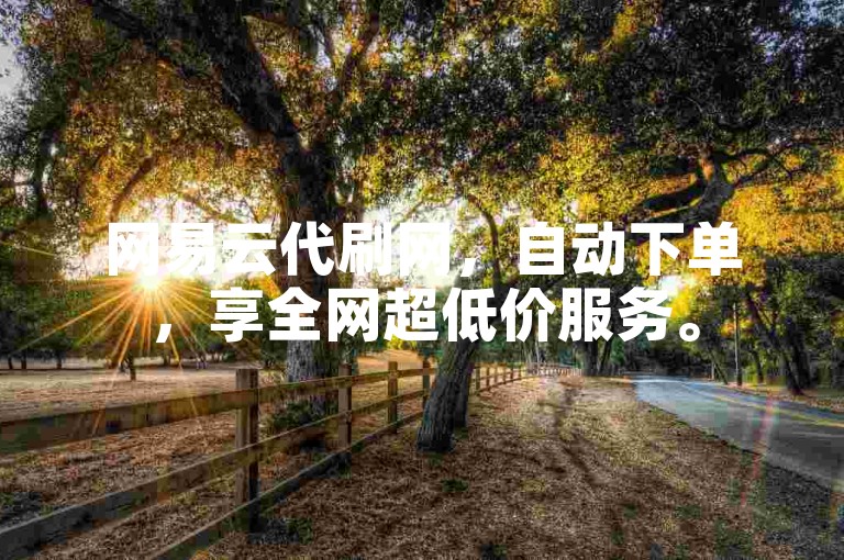 网易云代刷网，自动下单，享全网超低价服务。