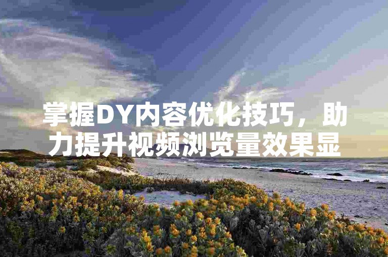掌握DY内容优化技巧，助力提升视频浏览量效果显著。
