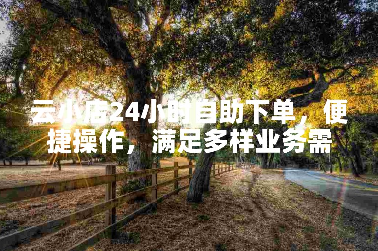 云小店24小时自助下单，便捷操作，满足多样业务需求。
