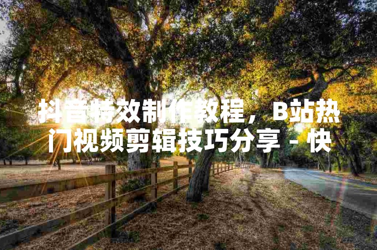 抖音特效制作教程，B站热门视频剪辑技巧分享 - 快手直播互动攻略