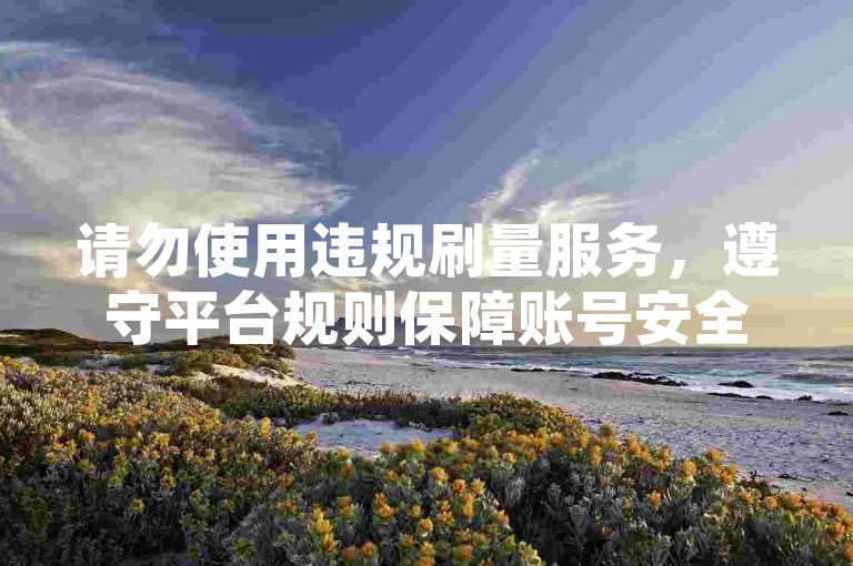 请勿使用违规刷量服务，遵守平台规则保障账号安全。