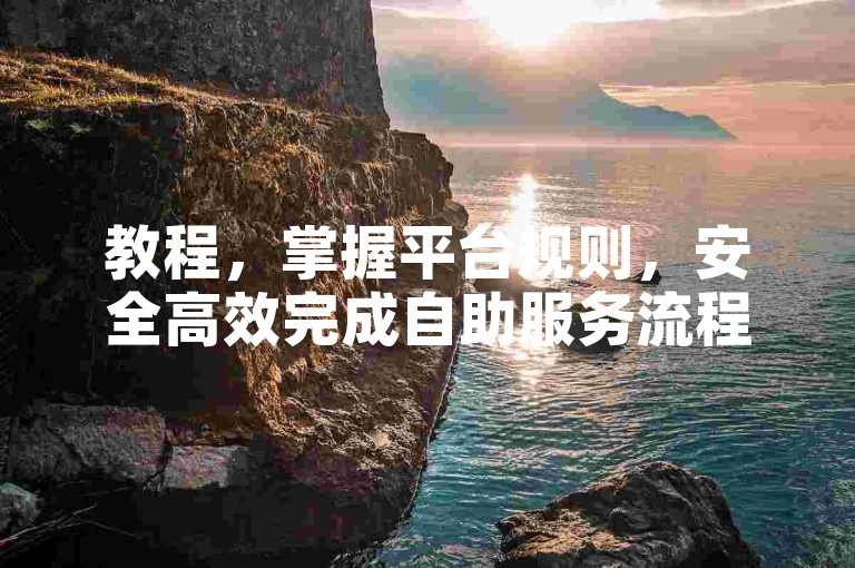 教程，掌握平台规则，安全高效完成自助服务流程。