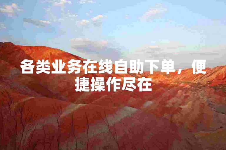 各类业务在线自助下单，便捷操作尽在520代刷网。