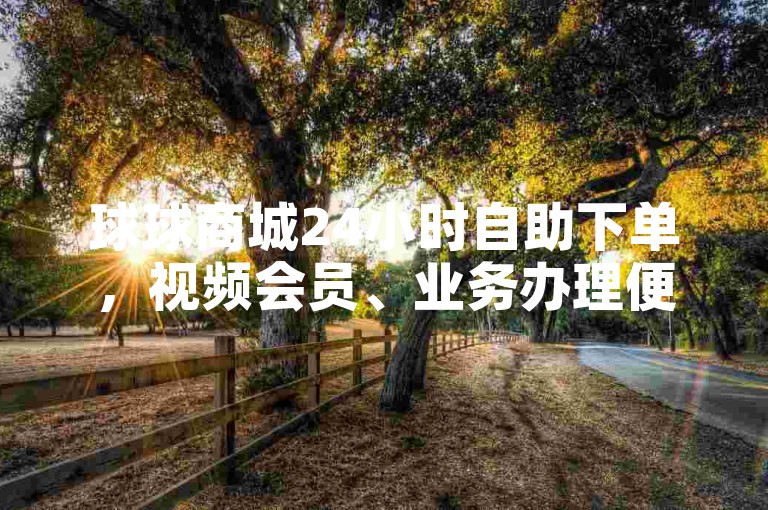 球球商城24小时自助下单，视频会员、业务办理便捷高效。