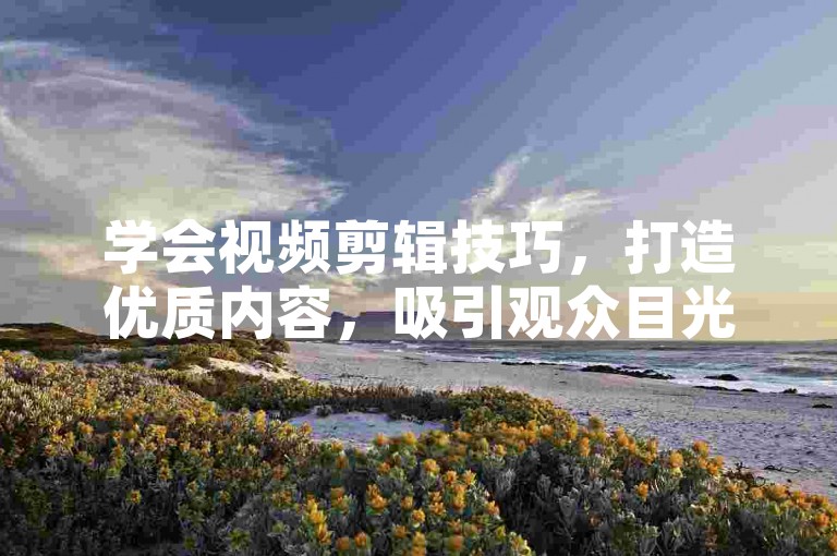 学会视频剪辑技巧，打造优质内容，吸引观众目光。