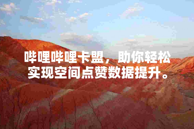 哔哩哔哩卡盟，助你轻松实现空间点赞数据提升。