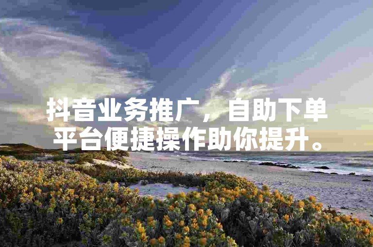 抖音业务推广，自助下单平台便捷操作助你提升。