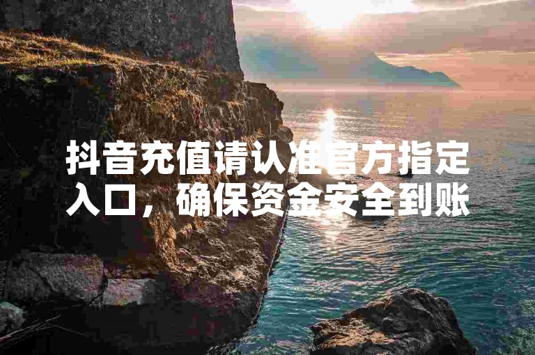 抖音充值请认准官方指定入口，确保资金安全到账。