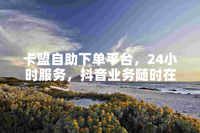 卡盟自助下单平台，24小时服务，抖音业务随时在线办理。