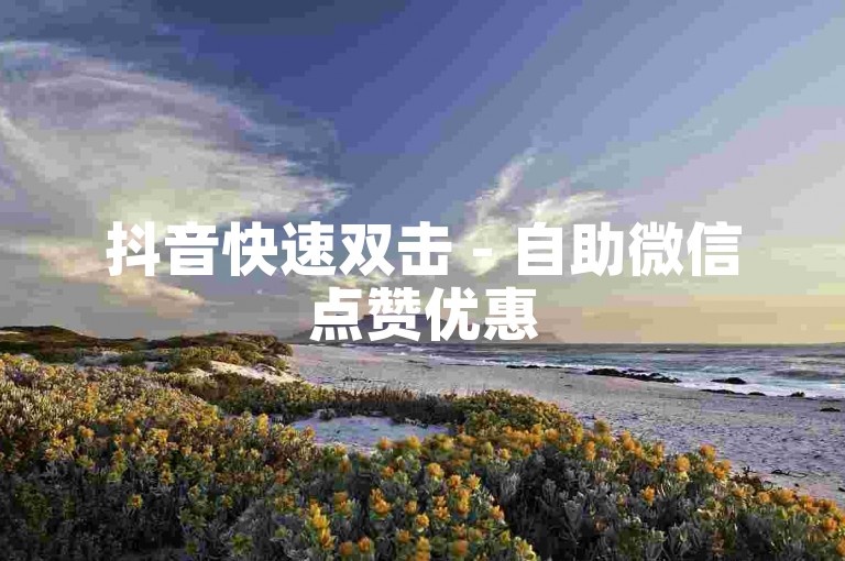抖音快速双击 - 自助微信点赞优惠