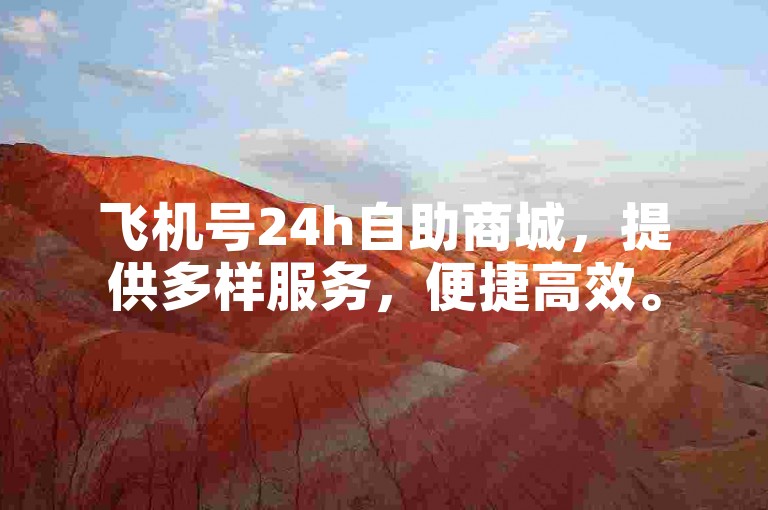 飞机号24h自助商城，提供多样服务，便捷高效。