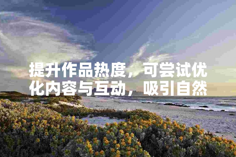 提升作品热度，可尝试优化内容与互动，吸引自然关注。