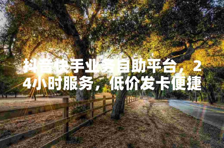 抖音快手业务自助平台，24小时服务，低价发卡便捷无忧。
