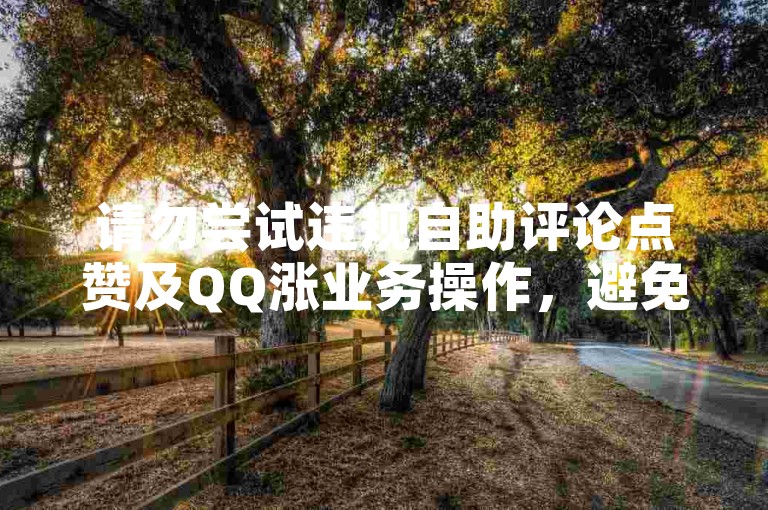 请勿尝试违规自助评论点赞及QQ涨业务操作，避免账号风险。