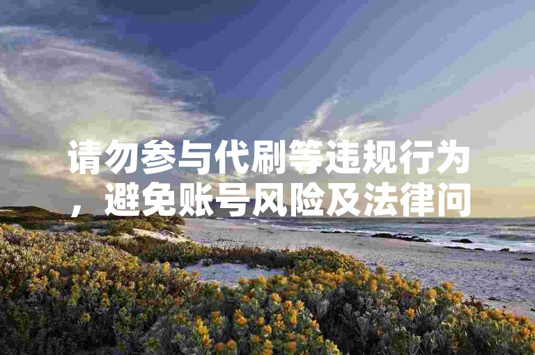 请勿参与代刷等违规行为，避免账号风险及法律问题。
