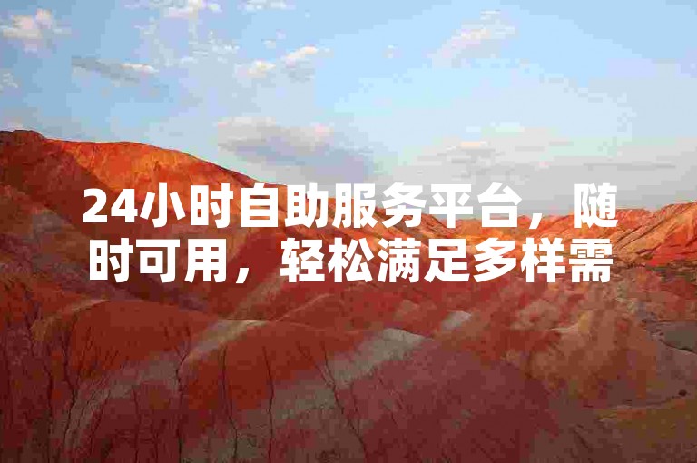 24小时自助服务平台，随时可用，轻松满足多样需求！