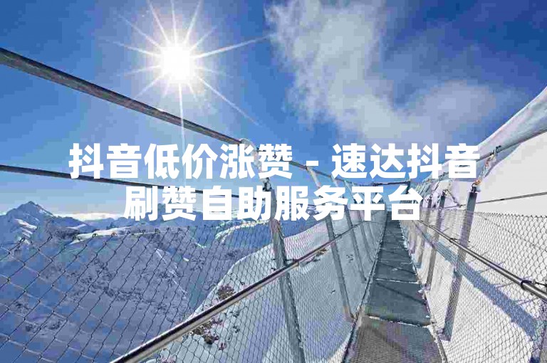 抖音低价涨赞 - 速达抖音刷赞自助服务平台