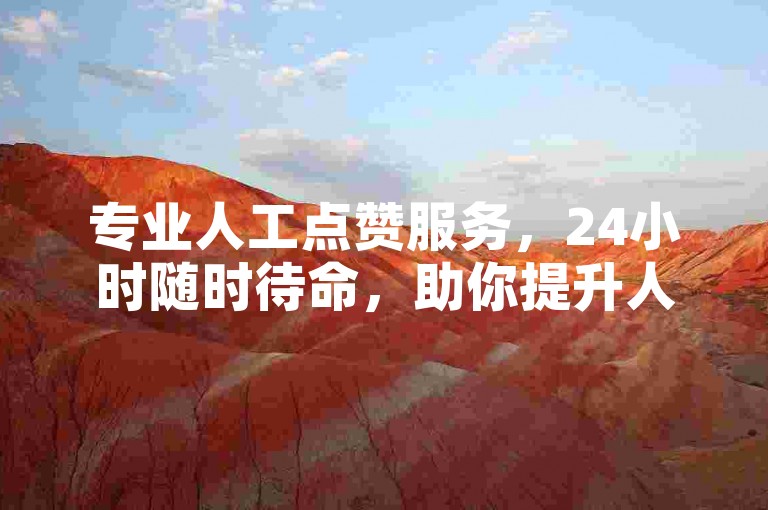 专业人工点赞服务，24小时随时待命，助你提升人气。