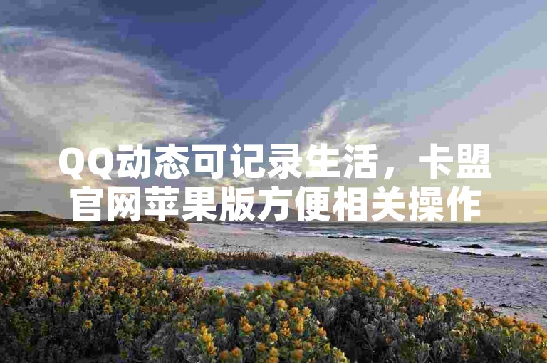 QQ动态可记录生活，卡盟官网苹果版方便相关操作。