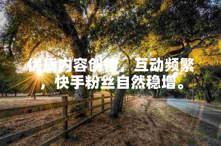 优质内容创作，互动频繁，快手粉丝自然稳增。