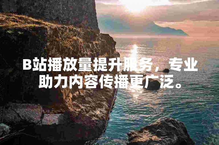 B站播放量提升服务，专业助力内容传播更广泛。