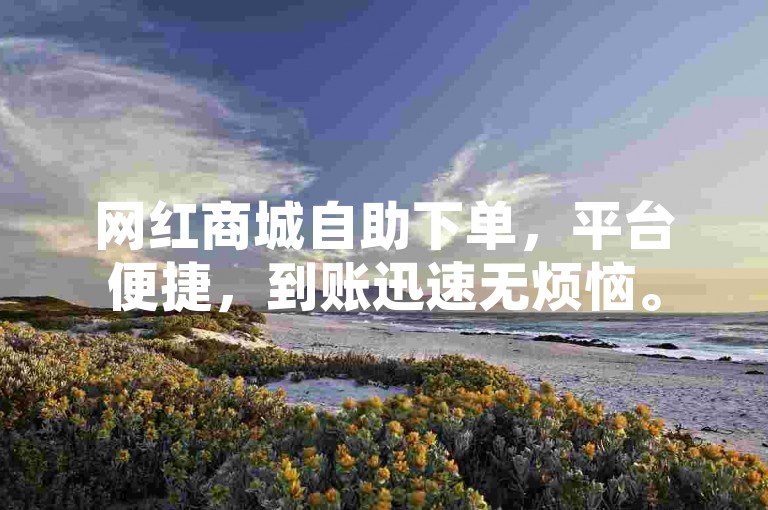 网红商城自助下单，平台便捷，到账迅速无烦恼。