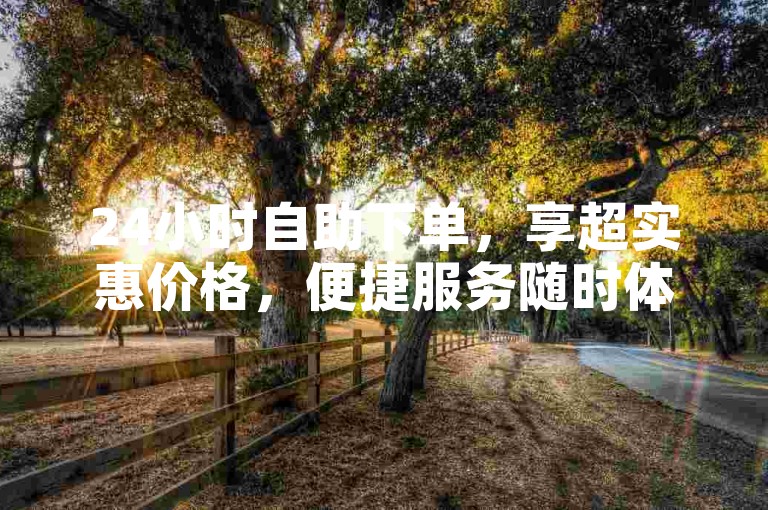 24小时自助下单，享超实惠价格，便捷服务随时体验。