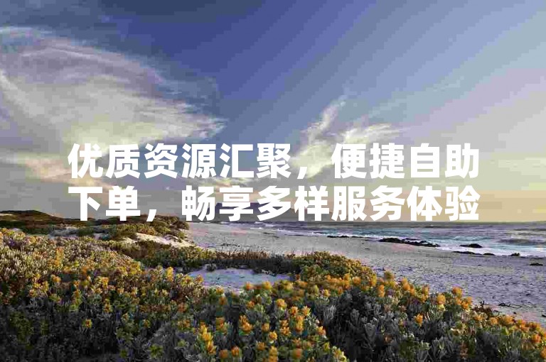 优质资源汇聚，便捷自助下单，畅享多样服务体验。