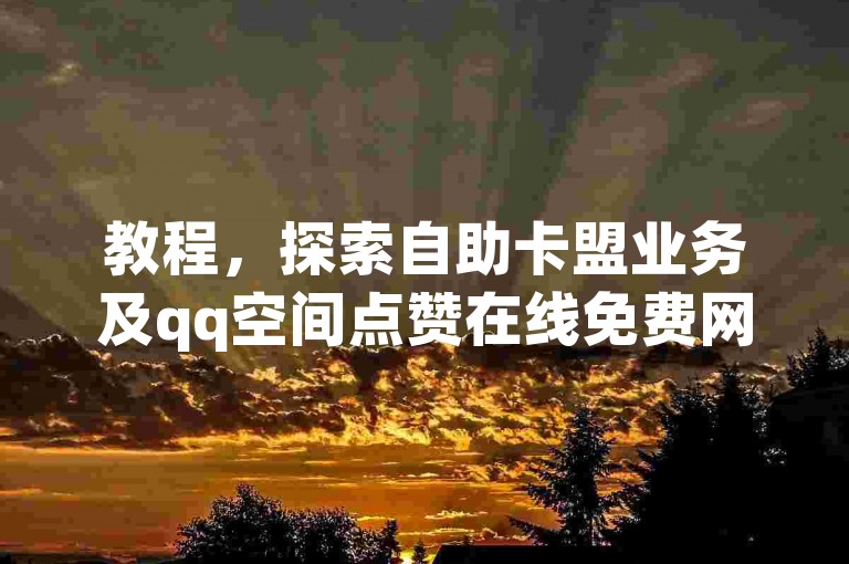 教程，探索自助卡盟业务及qq空间点赞在线免费网站使用方法