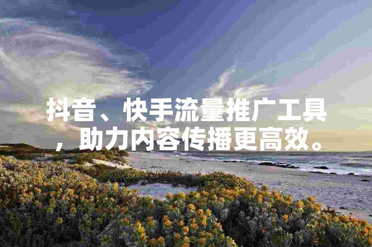 抖音、快手流量推广工具，助力内容传播更高效。