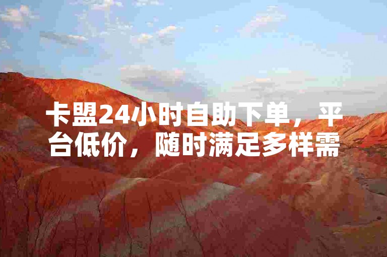 卡盟24小时自助下单，平台低价，随时满足多样需求。