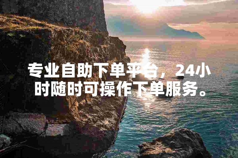 专业自助下单平台，24小时随时可操作下单服务。