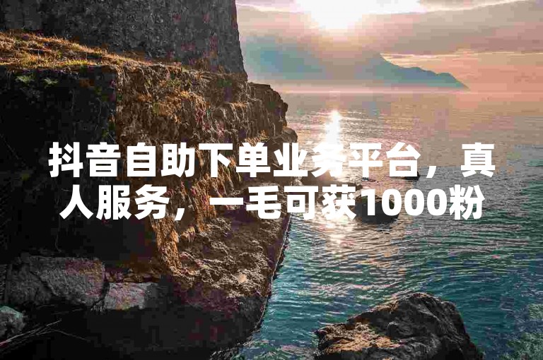抖音自助下单业务平台，真人服务，一毛可获1000粉，助力涨粉。