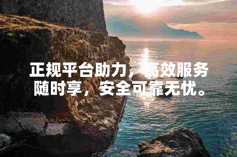 正规平台助力，高效服务随时享，安全可靠无忧。