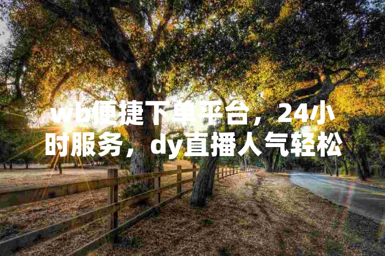 wb便捷下单平台，24小时服务，dy直播人气轻松购。