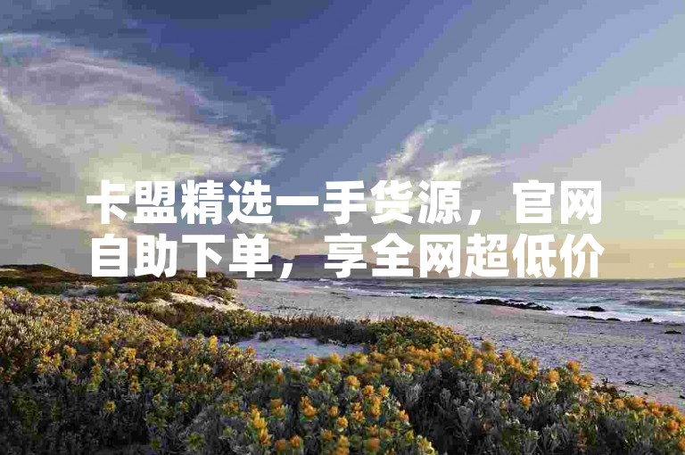 卡盟精选一手货源，官网自助下单，享全网超低价。