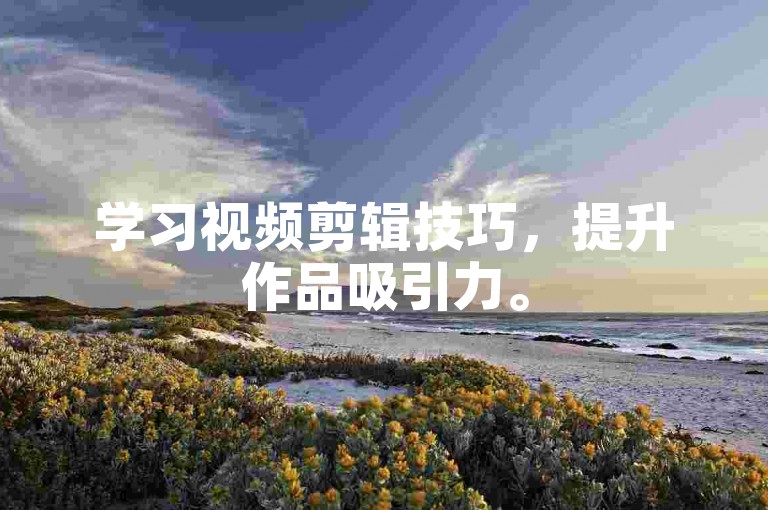 学习视频剪辑技巧，提升作品吸引力。