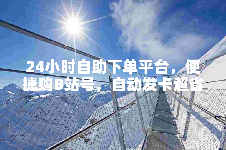 24小时自助下单平台，便捷购B站号，自动发卡超省心