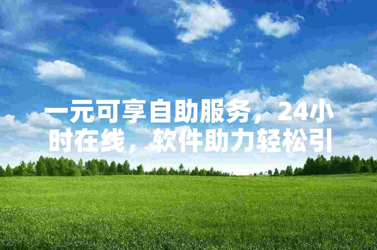 一元可享自助服务，24小时在线，软件助力轻松引流。
