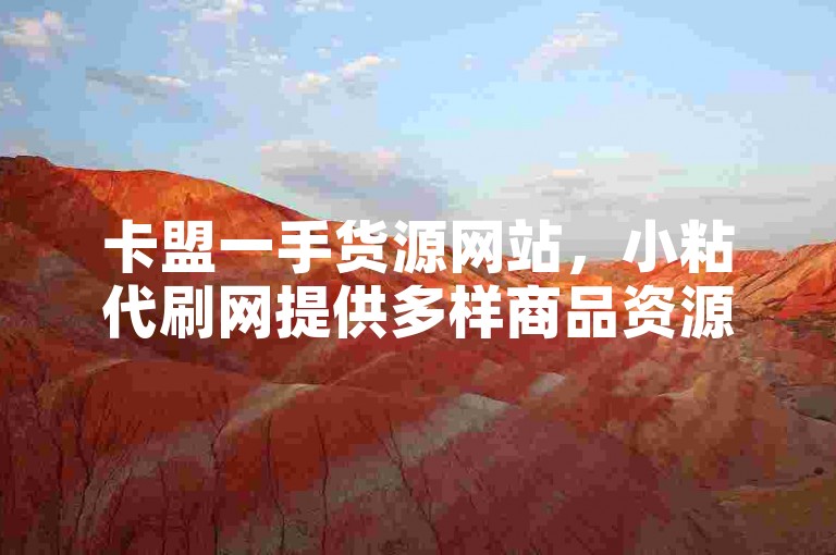 卡盟一手货源网站，小粘代刷网提供多样商品资源。