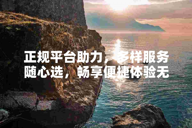 正规平台助力，多样服务随心选，畅享便捷体验无忧。