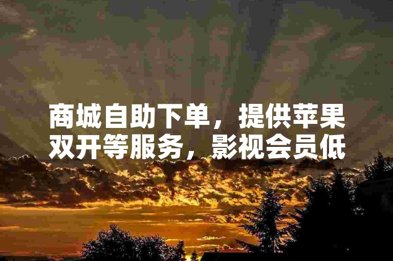 商城自助下单，提供苹果双开等服务，影视会员低价发卡。
