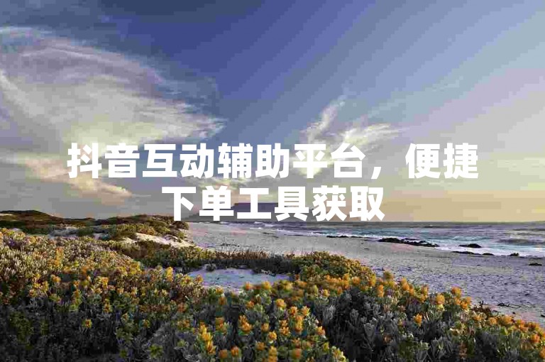 抖音互动辅助平台，便捷下单工具获取