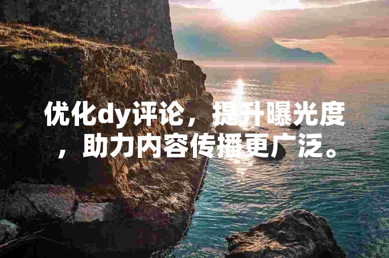 优化dy评论，提升曝光度，助力内容传播更广泛。