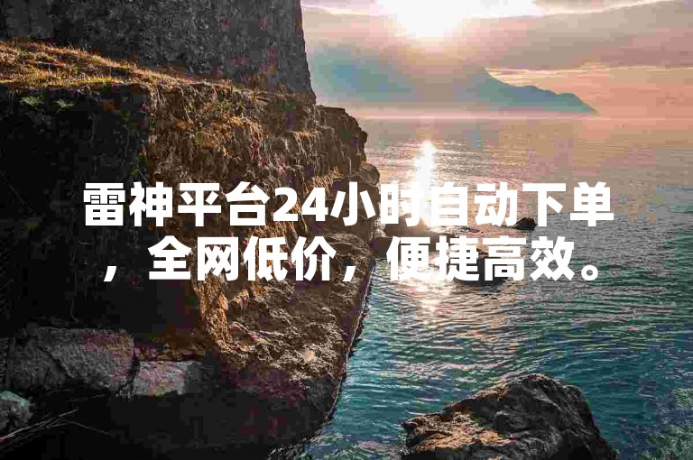 雷神平台24小时自动下单，全网低价，便捷高效。